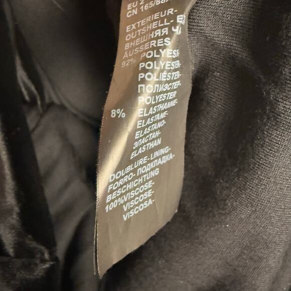 The Kooples Black Velvet Short Sleeve Ruched Crewneck Mini Dress Size Medium - Picture 13 of 13